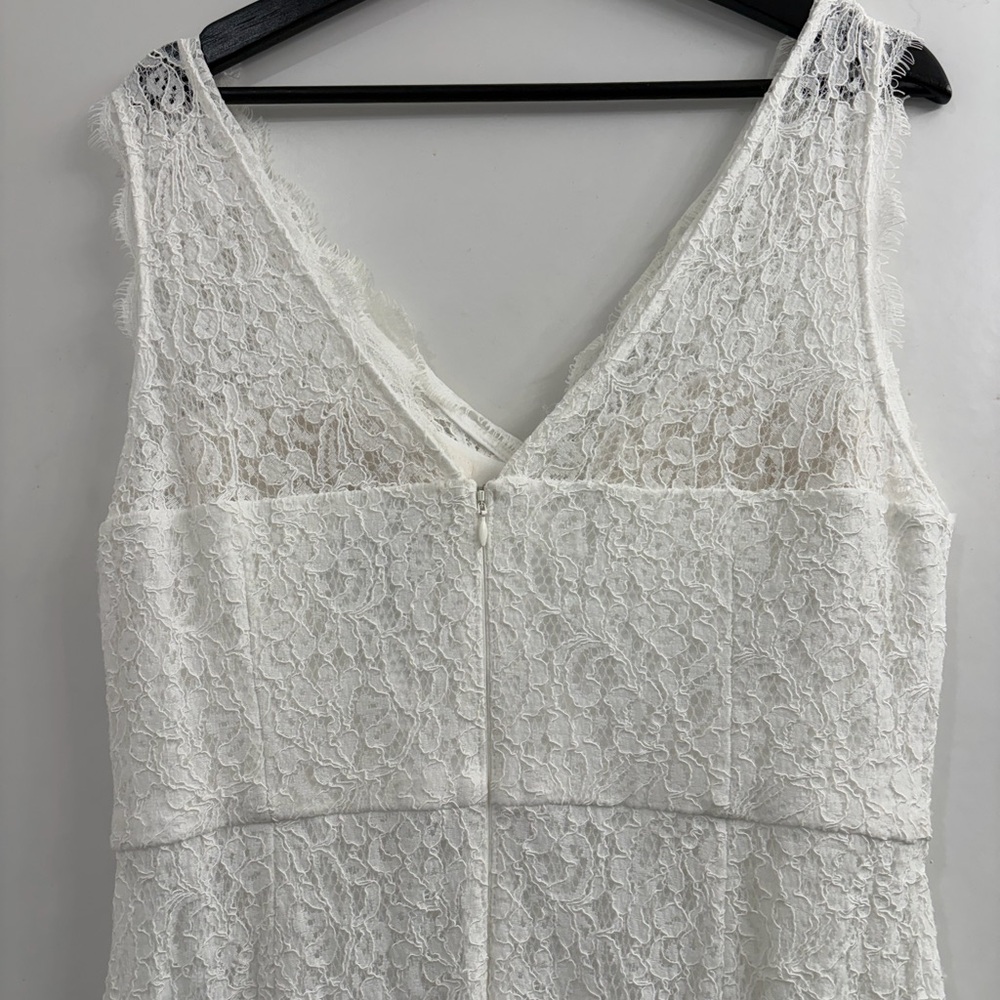 Adrianna Papell Sleeveless Bridal Dress Ivory - Picture 9 of 16